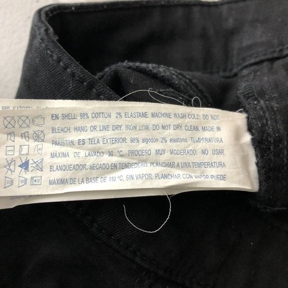 Forever 21 Womens Jeans Skinny Cuffed Distressed Stretch Black Size 30 - Picture 4 of 4